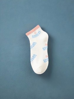 Носки iLikeGift "Улыбайся!", белые, мужские/женские евро размер 35-41