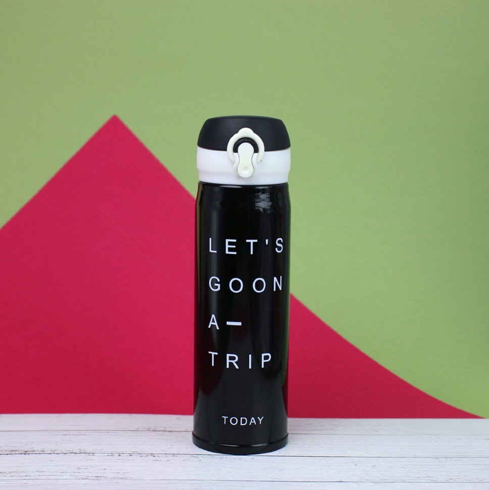 M-2736W Термос "Goon a trip", black (450ml)