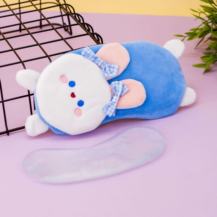 Маска для сна гелевая "Lies hare", blue 