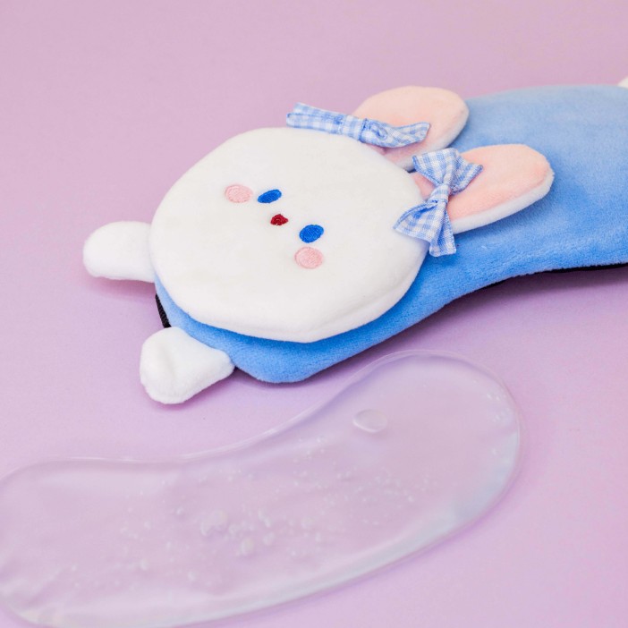 Маска для сна гелевая "Lies hare", blue 