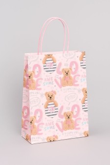 Пакет подарочный крафтовый «Cool gerl», bear (32*42*11)