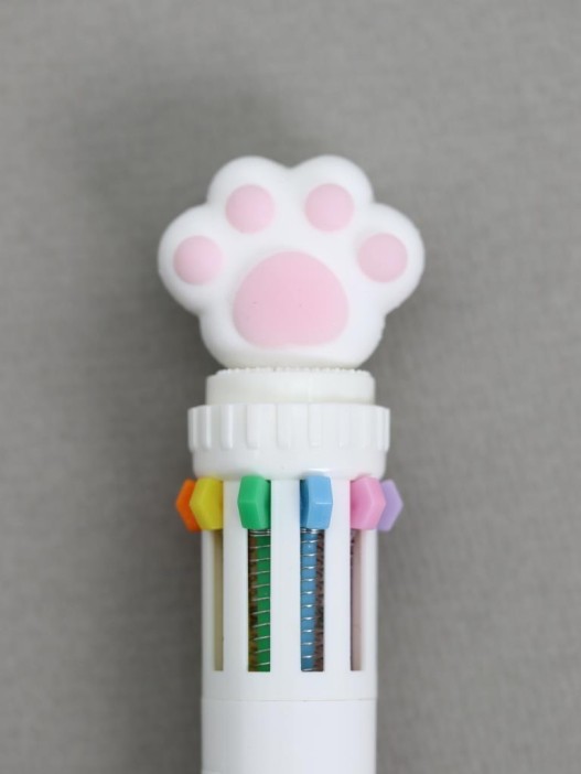 Разноцветная ручка 10 в 1 &quot;Белая пушистая лапка&quot; 