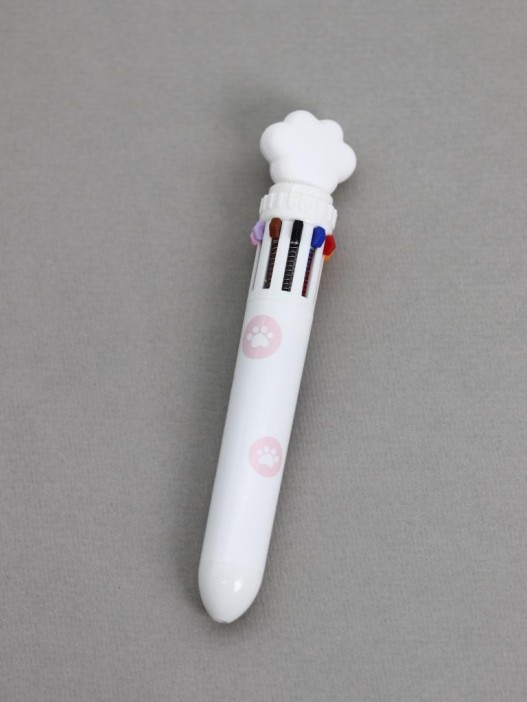 Разноцветная ручка 10 в 1 &quot;Белая пушистая лапка&quot; 