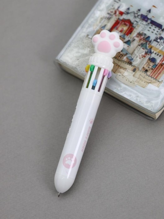 Разноцветная ручка 10 в 1 &quot;Белая пушистая лапка&quot; 