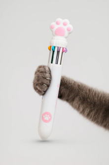 Разноцветная ручка 10 в 1 "Белая пушистая лапка"
