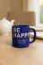 Кружка «Be happy», blue (400 ml) 