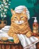 Картина по номерам 40*50 &quot;Кошачье спа&quot; (18 цветов) 