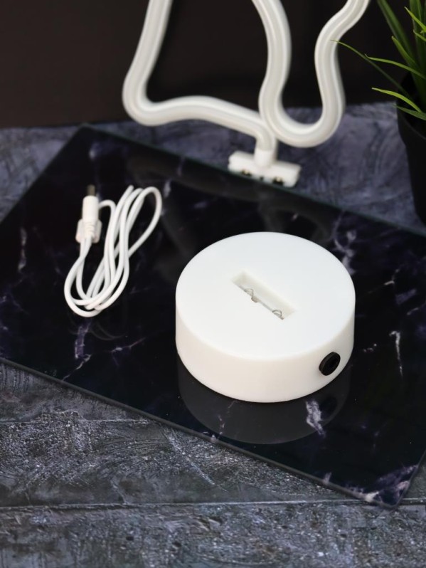Неоновый подвесной ночник "Кот", USB, теплое свечение (23х18 см)