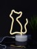 Неоновый подвесной ночник "Кот", USB, теплое свечение (23х18 см)