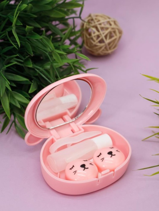 Контейнер для линз «Cat», pink 