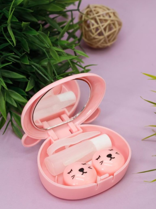 Контейнер для линз «Cat», pink 