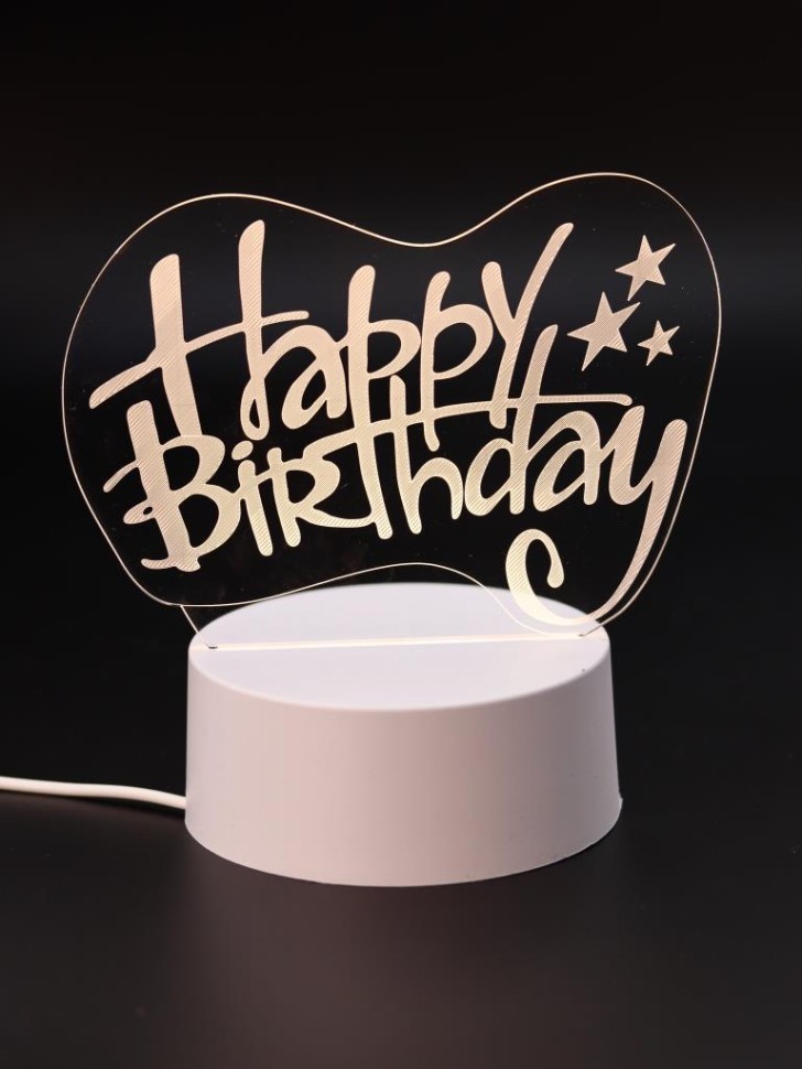 Ночник iLikeGift "День рождения" светодиодный, USB (9х17 см)