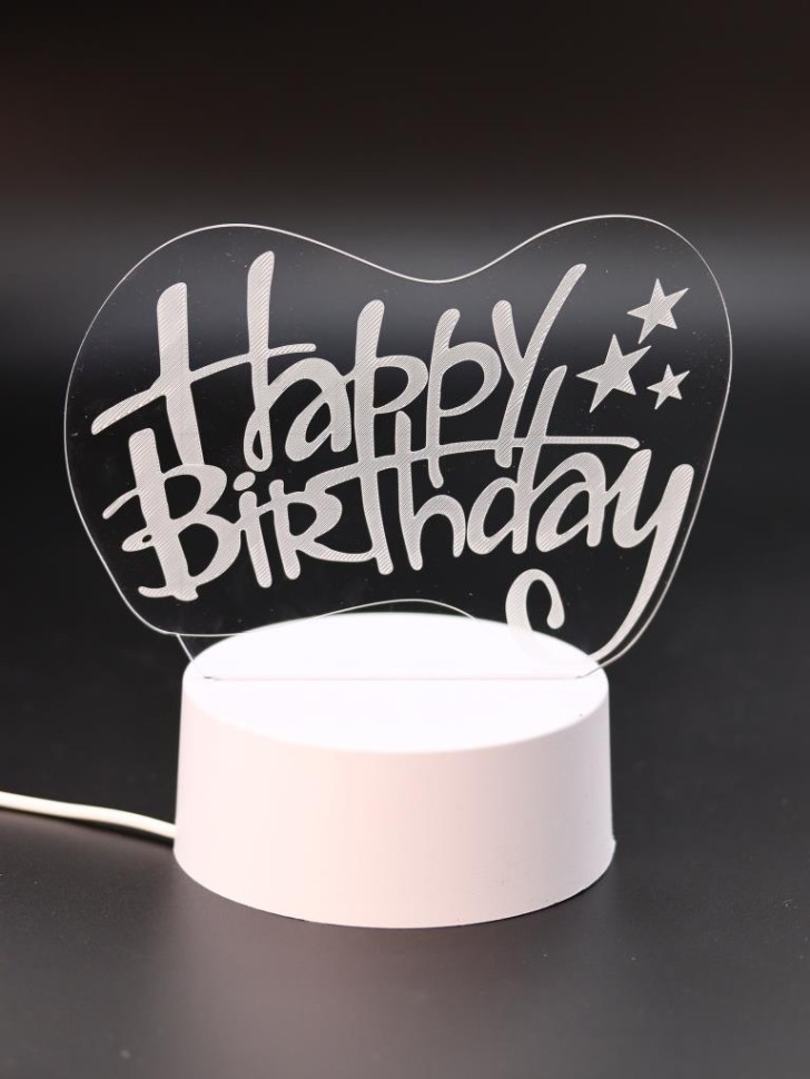 Ночник iLikeGift "День рождения" светодиодный, USB (9х17 см)