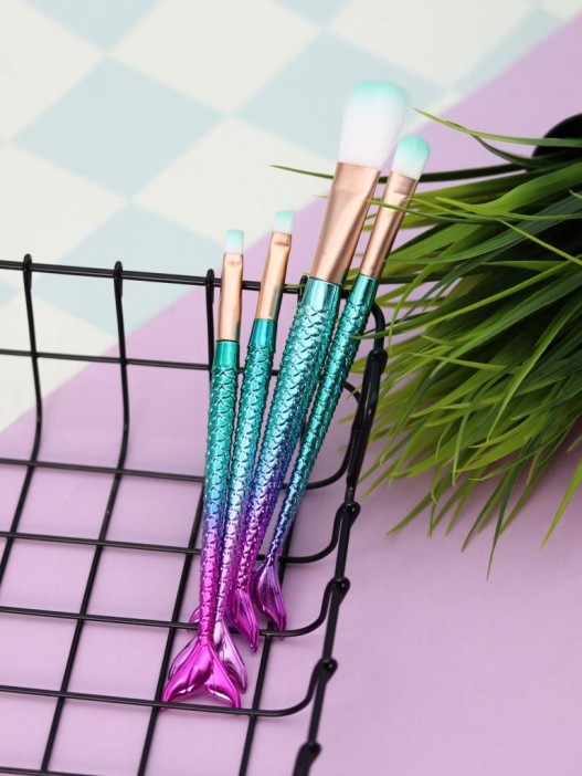 Набор кистей для макияжа "The Siren's Touch", 4 кисти, green 