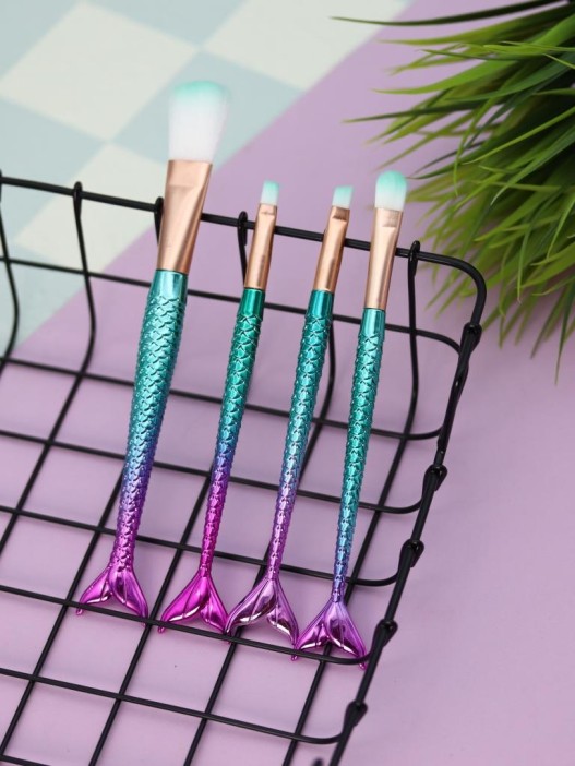 Набор кистей для макияжа "The Siren's Touch", 4 кисти, green 