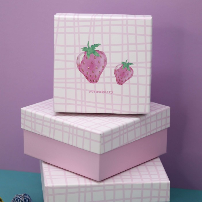 Подарочная коробка «Two strawberry», 14*14*6.5 