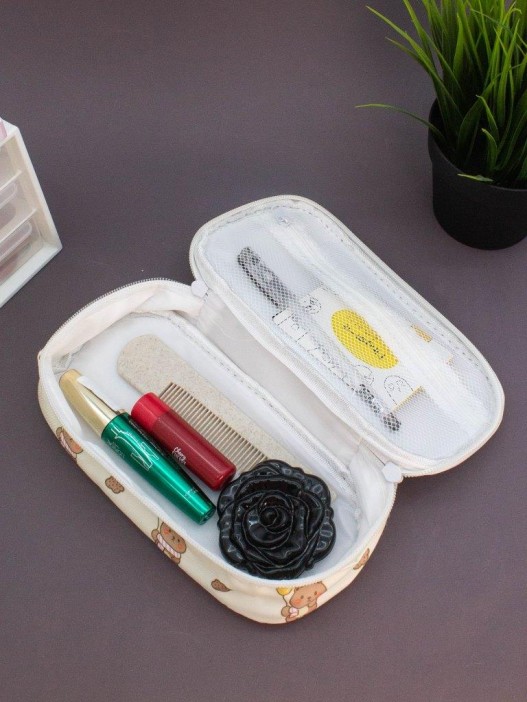 Пенал-косметичка &quot;Funny animals&quot;, yellow (20*12*6.5 см) 