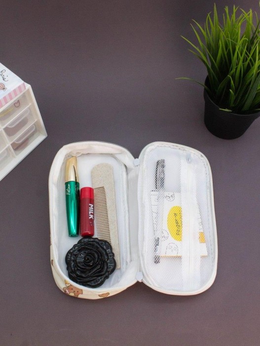 Пенал-косметичка &quot;Funny animals&quot;, yellow (20*12*6.5 см) 