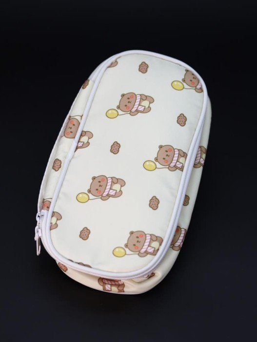 Пенал-косметичка &quot;Funny animals&quot;, yellow (20*12*6.5 см) 