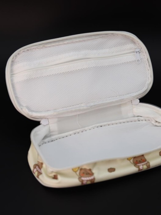 Пенал-косметичка &quot;Funny animals&quot;, yellow (20*12*6.5 см) 