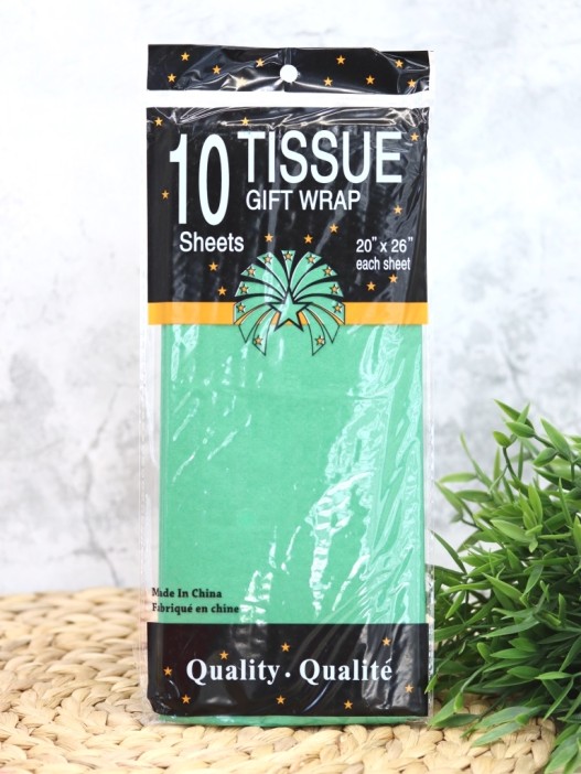 Бумага тишью &quot;Classic&quot;, dark green, 50 х 66 см, 14 г/м2 (набор 10 шт.) 