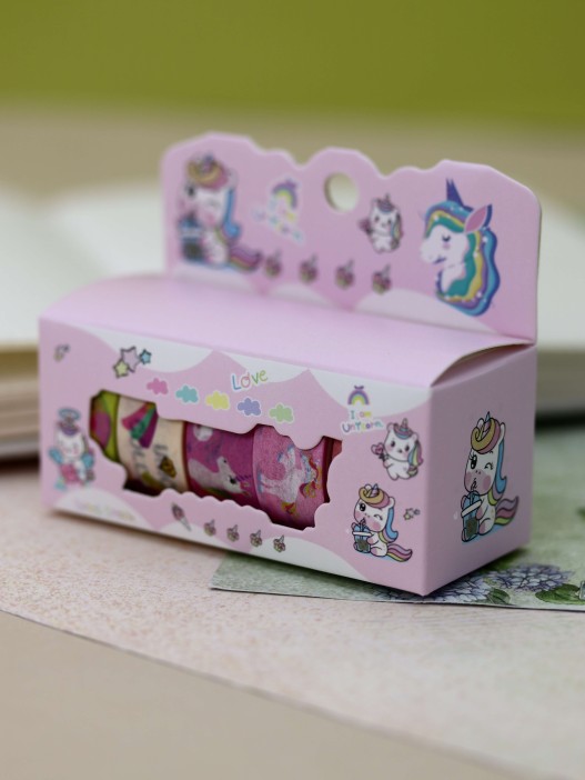 Набор декоративного скотча «Funny unicorn», pink 