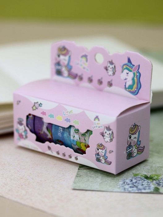 Набор декоративного скотча «Funny unicorn», pink 