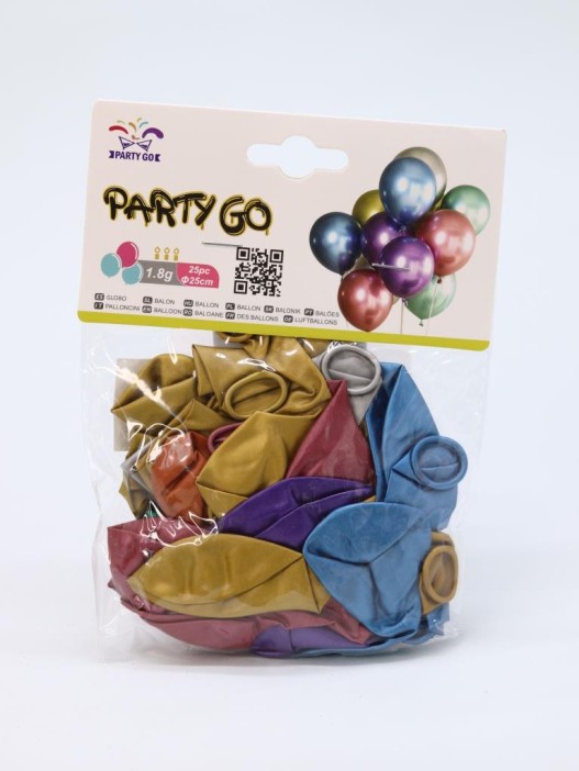 Набор воздушных шаров 25 шт. &quot;Metallic luster&quot;, (25 см) 