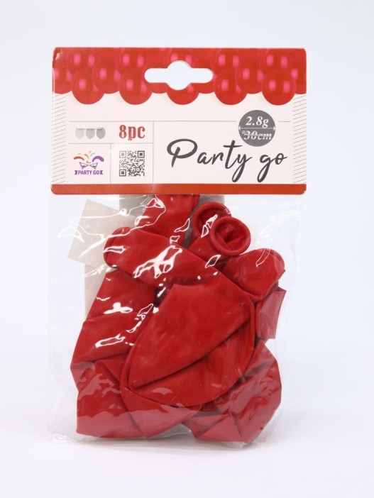 Набор воздушных шаров 8 шт. &quot;Monochrome magic&quot;, red (30 см) 