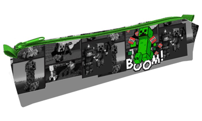 Пенал объемный &quot;My Game-2&quot;, на молнии, полиэстер 600 ден (21*4,5*4,5 см) 