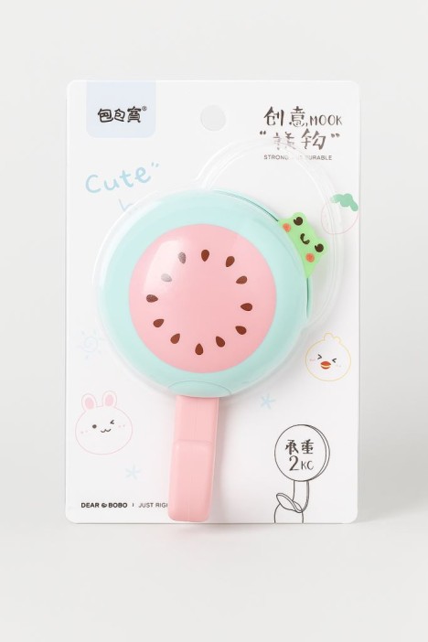 Крючок на липучке «Hello watermelon», green 