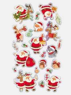 Объемные наклейки "Дед Мороз" (11x22.5см)