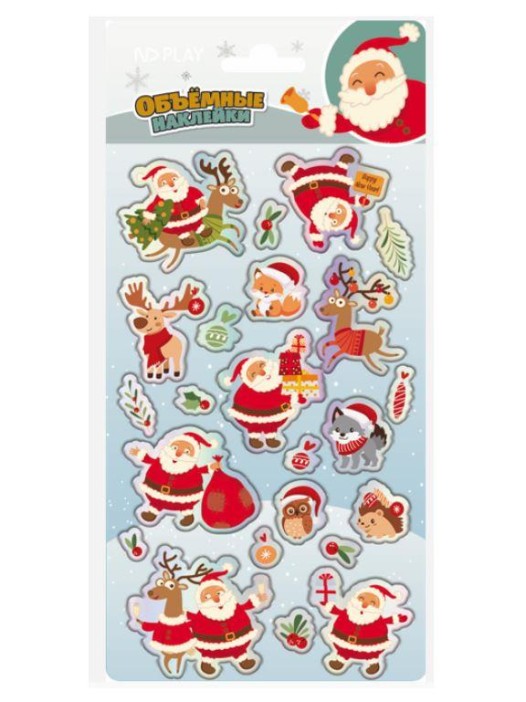 Объемные наклейки "Дед Мороз" (11x22.5см) 