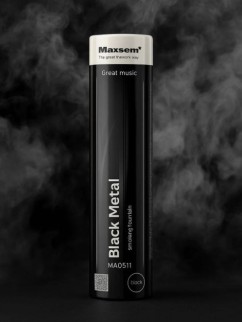 Цветной дым "Black Metal", черный, калибр 0,8", 60сек, 16см)