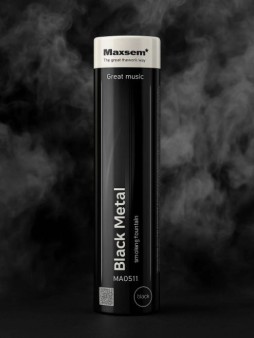 Цветной дым "Black Metal", черный, калибр 0,8", 60сек, 16см)