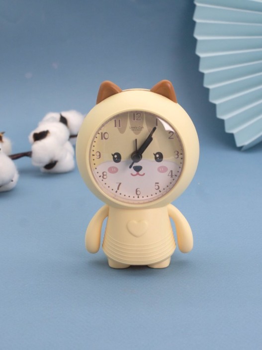 Часы-будильник «Lovely cat», yellow (14,5х8,5 см) 