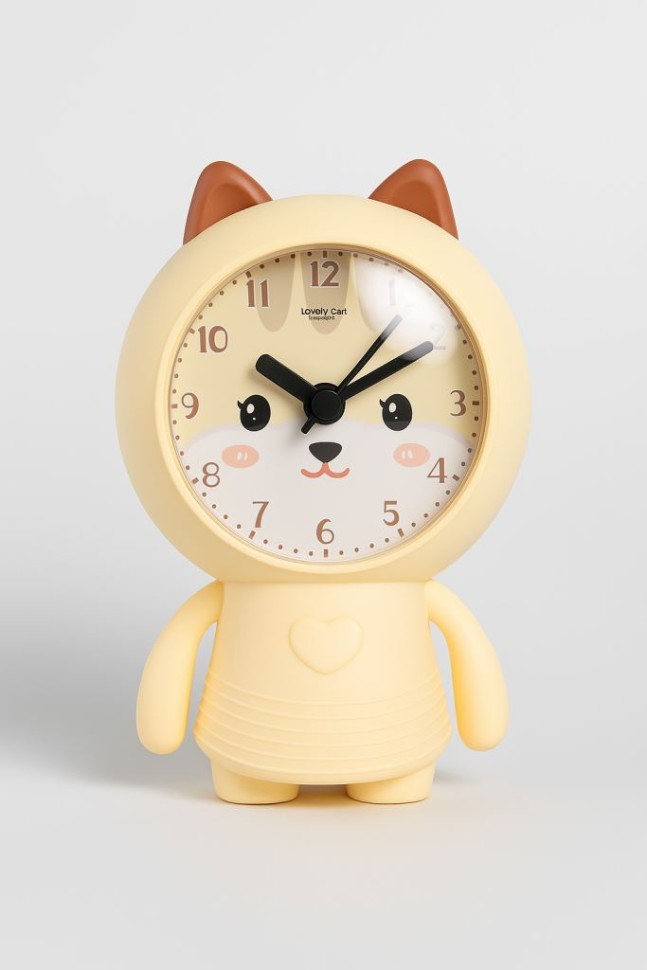 Часы-будильник «Lovely cat», yellow (14,5х8,5 см)