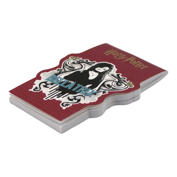 Блокнот фигурный А7 "Гарри Поттер-1", 40л, на скрепке, тиснение золотой фольгой 