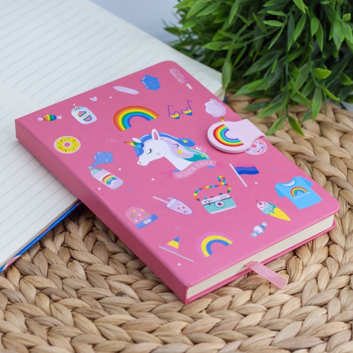 Блокнот (B6) &quot;Rainbow unicorn&quot;, pink (13*18) 
