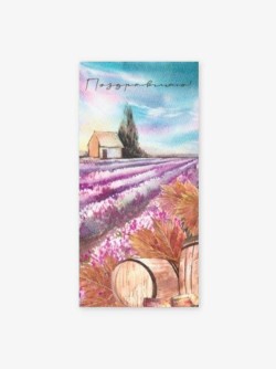 Набор конвертов для денег 5 шт. «Лавандовое поле», 16.5*8 см