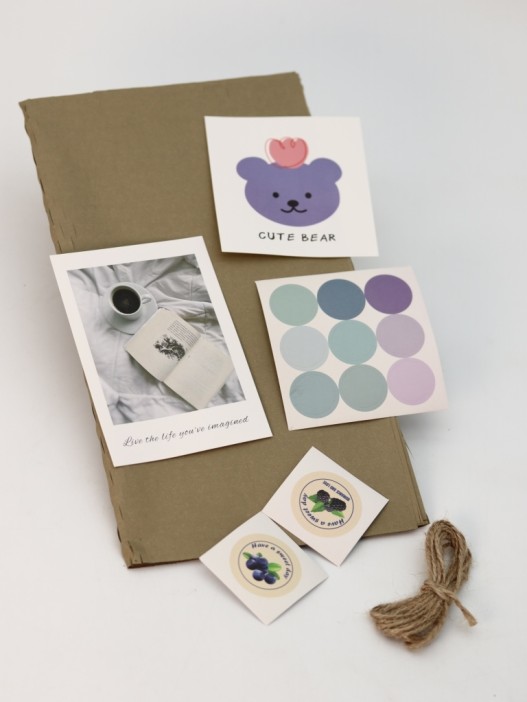 Упаковочный набор д/подарков (2 листа+лента+открытка+5 наклеек) &quot;Humble elegance&quot;,40x50см 