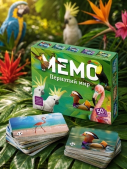 Мемо "Пернатый мир" (50 карточек)
