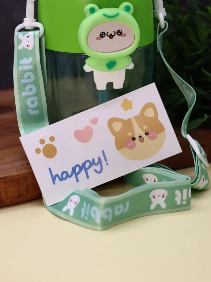 Бутылка «Cute animal, frog», green (800 мл)