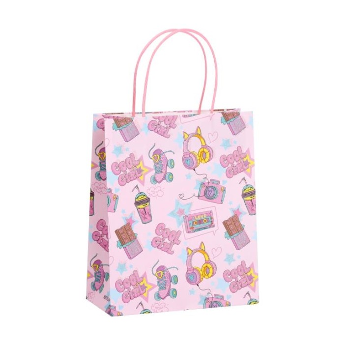 Пакет подарочный крафтовый «Cool gerl», chocolate (32*42*11) 