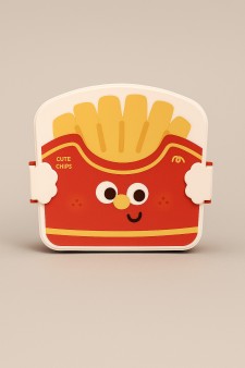 Ланчбокс "French fries", white, 1350 ml