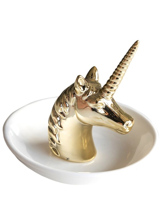 Держатель для украшений "Единорог", gold 