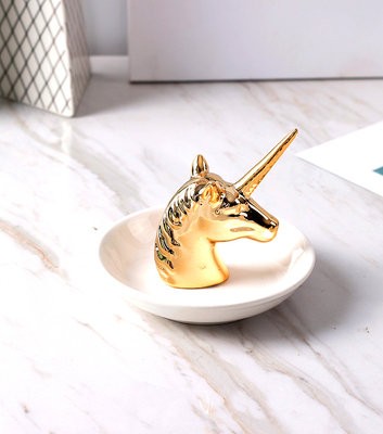 Держатель для украшений "Единорог", gold 