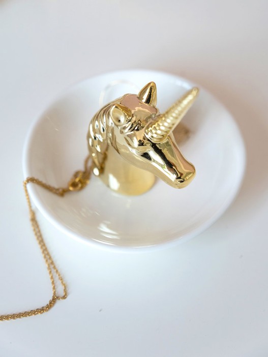 Держатель для украшений "Единорог", gold 