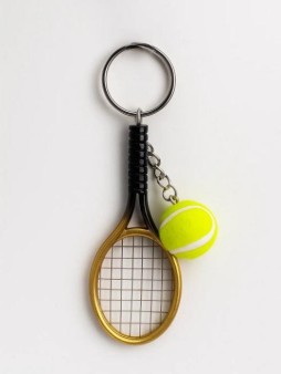 Брелок iLikeGift "Tennis racket", gold (2.8*10 см)