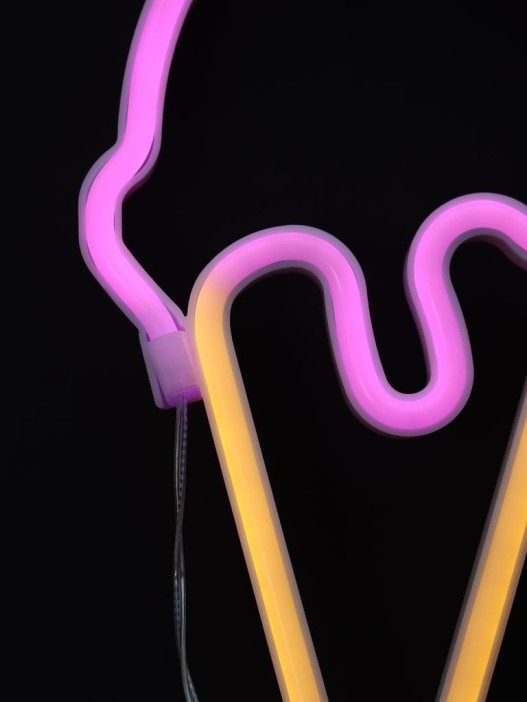 Неоновый подвесной ночник «Ice cream», USB, свечение mix (26,5х15,5 см) 